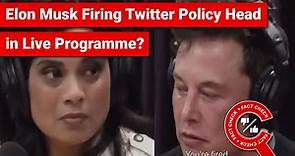 FACT CHECK: Viral Video Shows Elon Musk Firing Twitter Policy Head Vijaya Gadde in Live Programme?