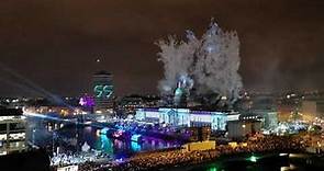 New Years Eve fireworks at Custom House, Dublin, Ireland (2020)