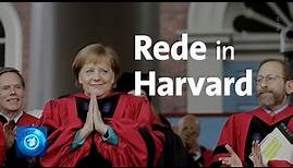 Merkel spricht vor Harvard-Studierenden