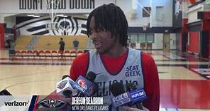 Dereon Seabron on joining the Pelicans | Pelicans Summer League Practice 7-2-22