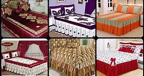 Most beautiful frill bed sheet designs / elegant Designer bed sheets /embroidered bed sheet designs
