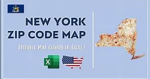 New York Zip Code Map in Excel - Zip Codes List and Population Map