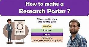 How to make a great research poster? Academic poster design for conference (PhD). Layout/formatting