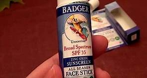 Badger SPF 30 Plus Sunscreen All Season Face Stick Unscented -- REVIEW
