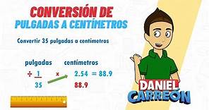 CONVERSIÓN DE PULGADAS A CENTÍMETROS Super facil - Para principiantes