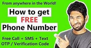 How to get a FREE Phone Number - Free Virtual Number for Verification and OTP Codes