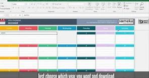 Dynamic Calendar Excel Template | Free Download Excel Calendar