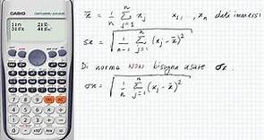 Uso delle funzioni statistiche di base con la calcolatrice scientifica