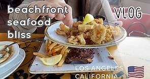 Seafood lunch by the pier | Santa Monica Beach, LA | Food Vlog