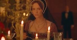 clip of Amy Manson as Anne Boleyn in Spencer 2021
