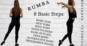 8 Rumba Basic Steps every Beginner should Learn || Rumba Dance Beginner Steps Tutorial