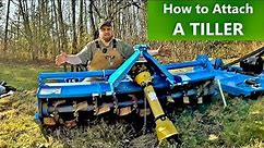 How to Attach a Tiller to a Tractor - Stubborn PTO shaft wrasslin!