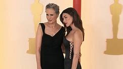 Andie MacDowell and Rainey Qualley in black at 2023 Oscars