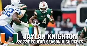 Jaylan Knighton 2022 Regular Season Highlights | Miami RB