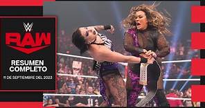 WWE RAW 11 Septiembre 2023 - Resumen Completo