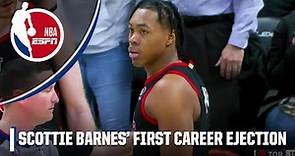 Scottie Barnes' late ejection had Nick Nurse FUMING in Denver 👀 | NBA on ESPN