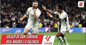 GOLAZO del Real Madrid DANI CARVAJAL la PRENDE de VOLEA y pone el 1-0 ante Valencia | La Liga