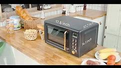 Costway 700W Retro Countertop Microwave Oven with 5 Micro Power and Auto Cooking Function