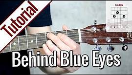 Limp Bizkit - Behind Blue Eyes | Gitarren Tutorial Deutsch