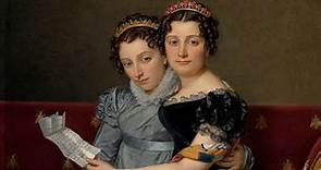 Le portrait peint de Charlotte et Zénaïde Bonaparte par J.-L. David (Paul Getty Museum, L.A.)