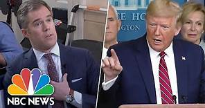 Trump Berates Peter Alexander Over Coronavirus Question: ‘You’re A Terrible Reporter’ | NBC News