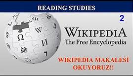 Wikipedia Makalesi Okuyoruz! - Reading Studies (Research into foreign language)