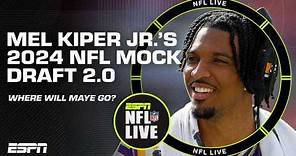 Mel Kiper Jr.'s 2024 NFL MOCK DRAFT 2.0 👀 Would Drake Maye FIT IN with the Patriots? | NFL Live