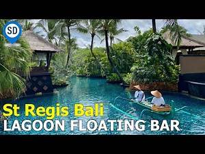 St Regis Resort Bali - Lagoon Pool Floating Bar Service