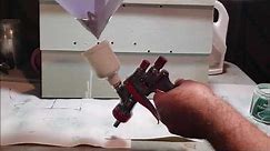 how to spray latex paint in a conventional spray gun DIY do it yourself
