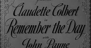 Remember the Day (1941) Claudette Colbert | Directed by Henry King