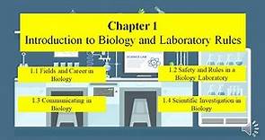 Chapter 1 Introduction to Biology and Laboratory Rules