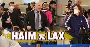 HAIM's Danielle and Alana Haim Take Precautions At LAX