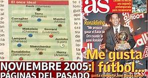El Balón de Oro de Ronaldinho y el mejor once del mundo en 2005 | Diario AS