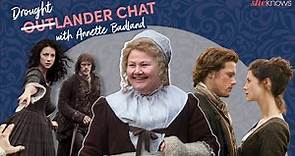 Annette Badland Re-Watches "Outlander" Scenes & Talks Working with Caitríona Balfe & Sam Heughan