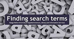 Finding search terms