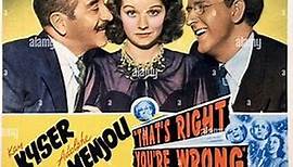That's Right, You're Wrong (1939) Kay Kyser, Adolphe Menjou, May Robson