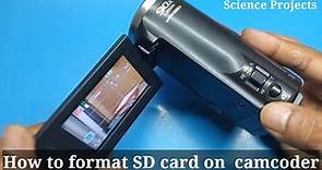 How to format SD card on camcoder, panasonic hc-v180 settings, Science Projects