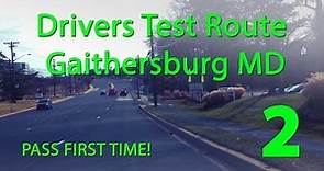 Gaithersburg Maryland MVA Drivers Test Route 2