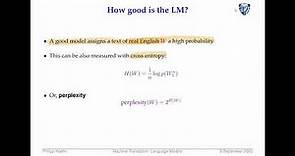 Machine Translation - Lecture 3: Language Models