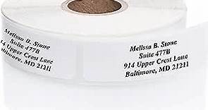 White Personalized Return Address Labels Without Dispenser - Roll of 250 Custom Stickers