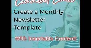 Create a Monthly Email Newsletter Template