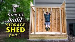 HOW TO BUILD A SHED, PT. 1 : Framing The Floor, Walls & Roof plus Siding