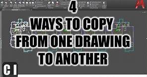 AutoCAD How Copy and Paste in another drawing: 4 Easy Tips! - 2 Minute Tuesday