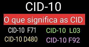 As siglas CID-10 e seus significados