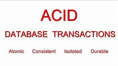 Database Transactions (ACID)