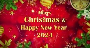 A Merry Christmas and Happy New Year 2024 Best Wishes Greetings Video Animation