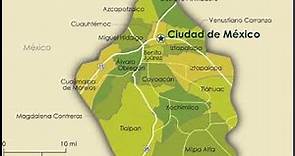 mapa de Distrito Federal de Mexico D.F. CDMX Ciudad de Mexico