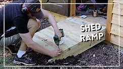 How to Build a Simple Shed Ramp - Building a Shed Part 9