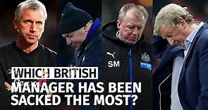 Steve McClaren tops list of most sacked British football managers