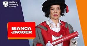 Bianca Jagger Honorary Doctorate at Middlesex University